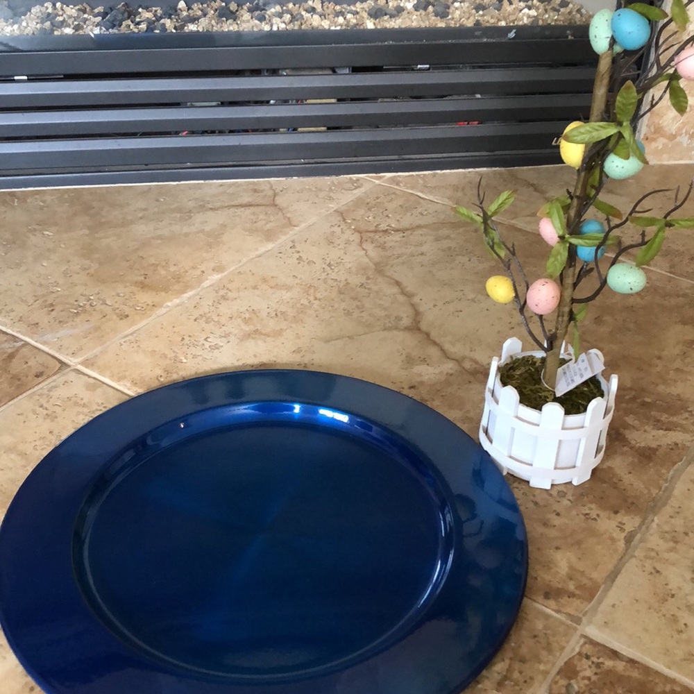 Pier 1 Deep Blue Decorative Charger Plate